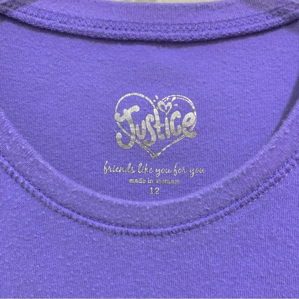Justice Purple Girls Cotton Tee Shirt
